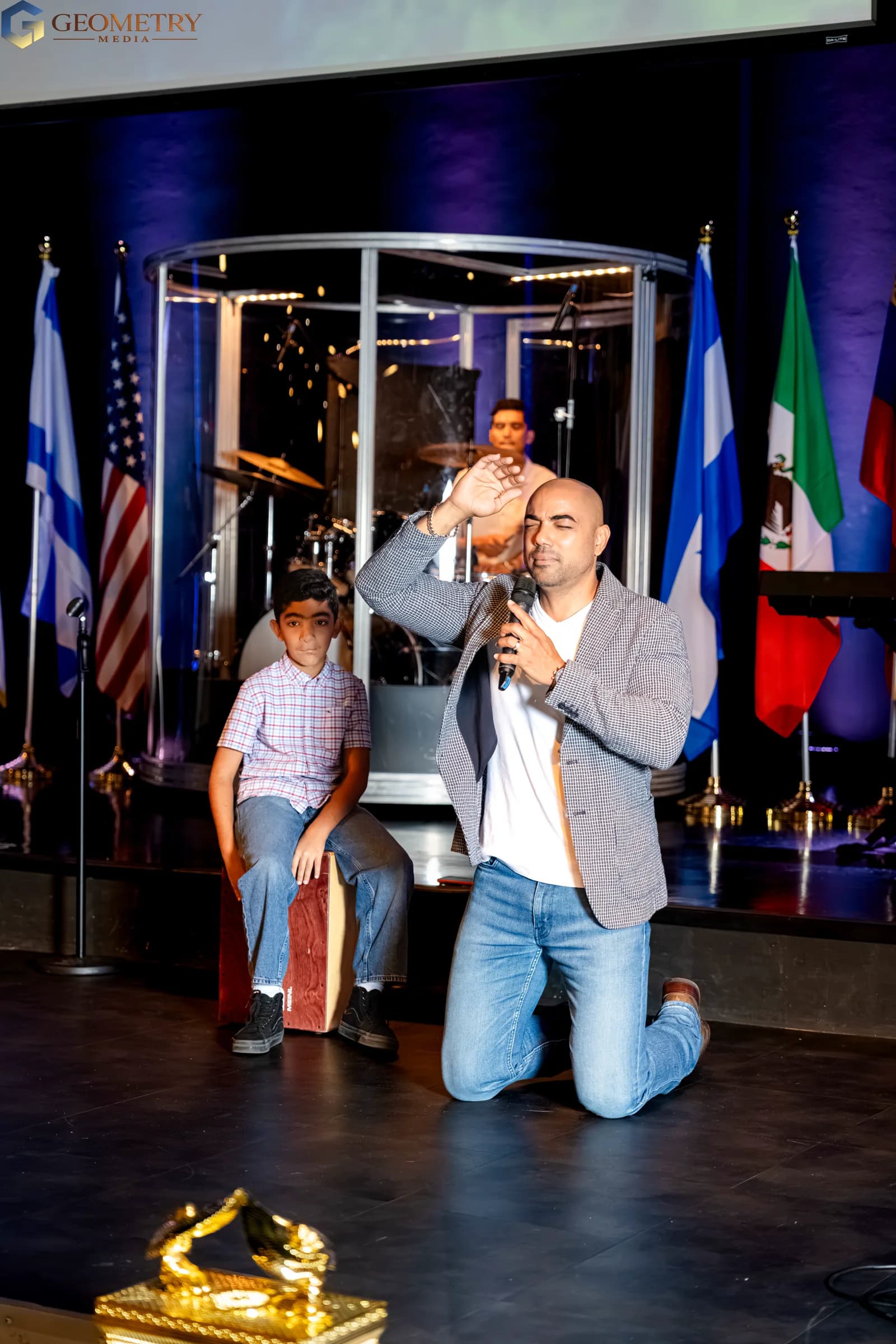 Worship and music during an international church gathering