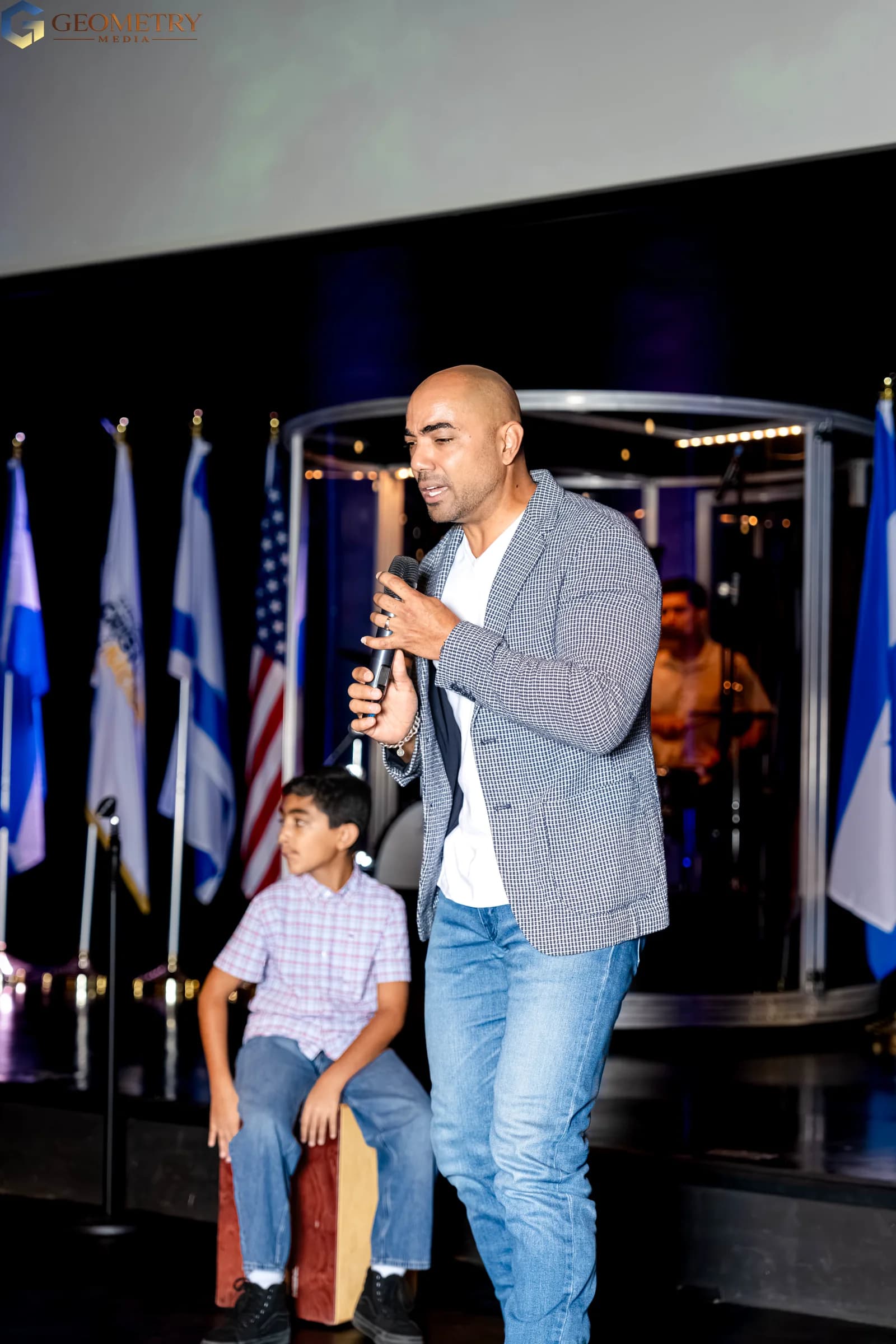 Worship and music during an international church gathering