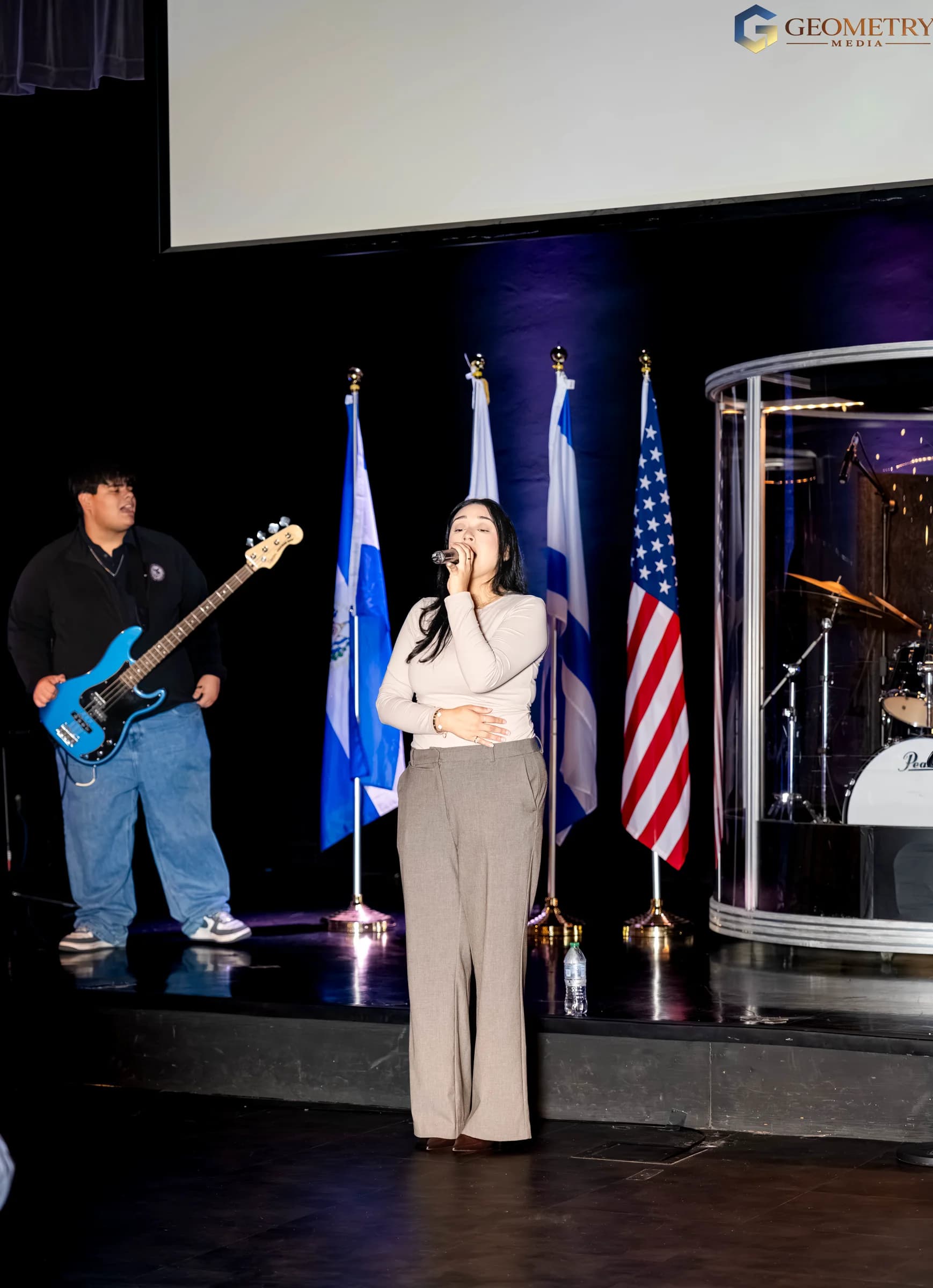 Worship and music during an international church gathering