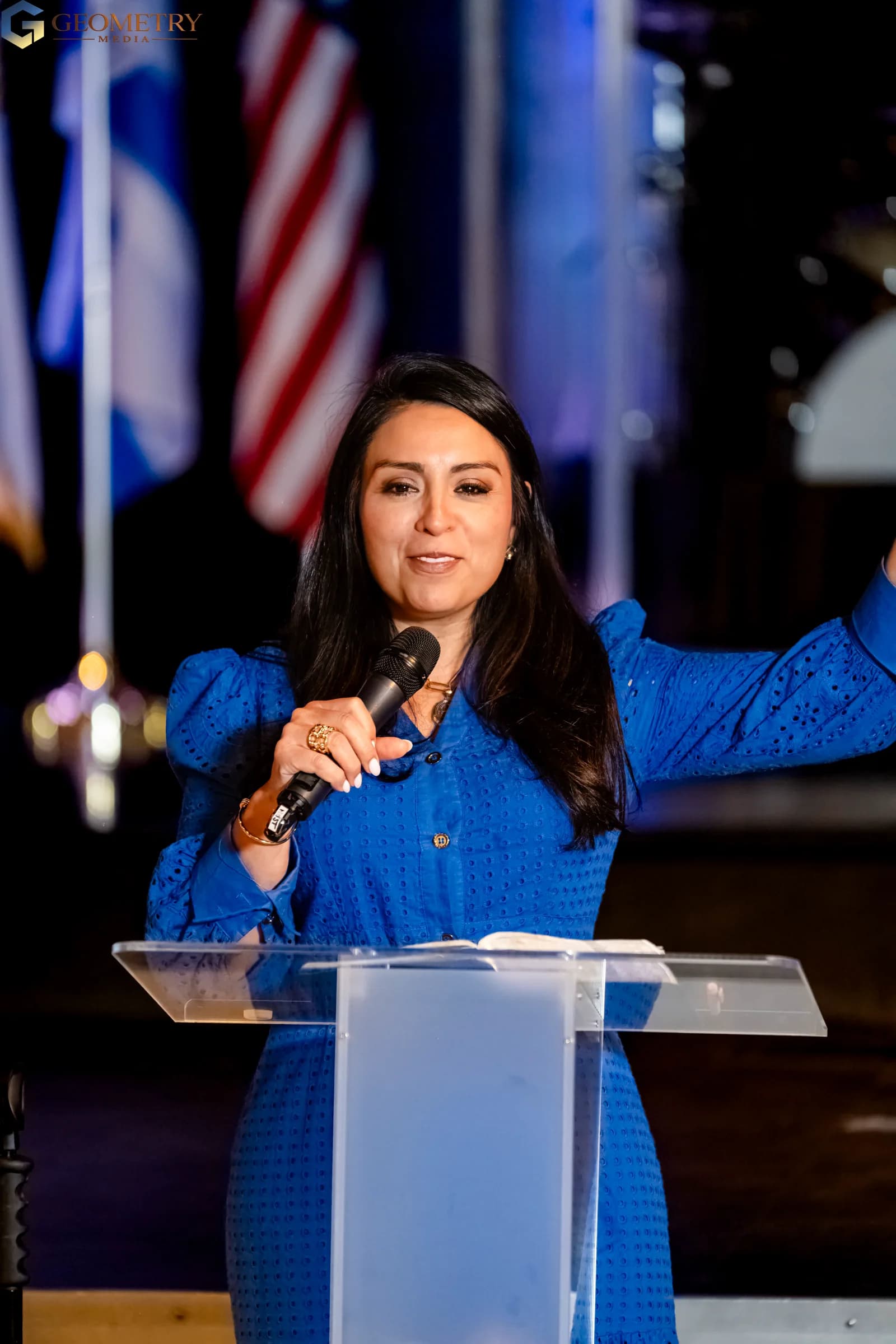 Congregation and family moments at an international church gathering
