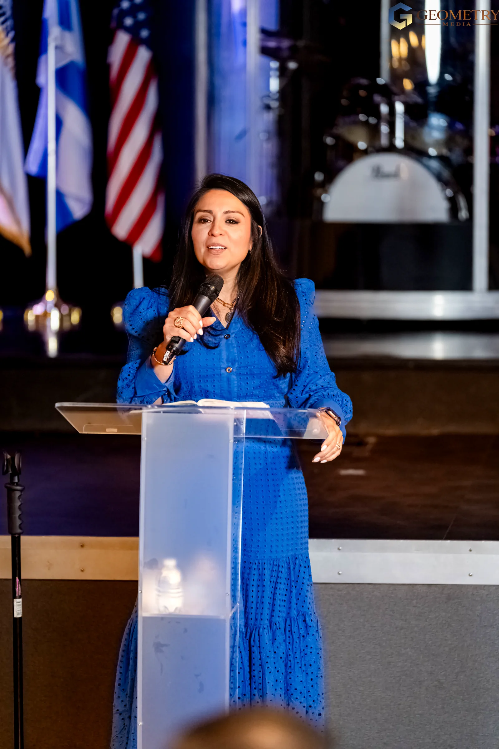 Congregation and family moments at an international church gathering