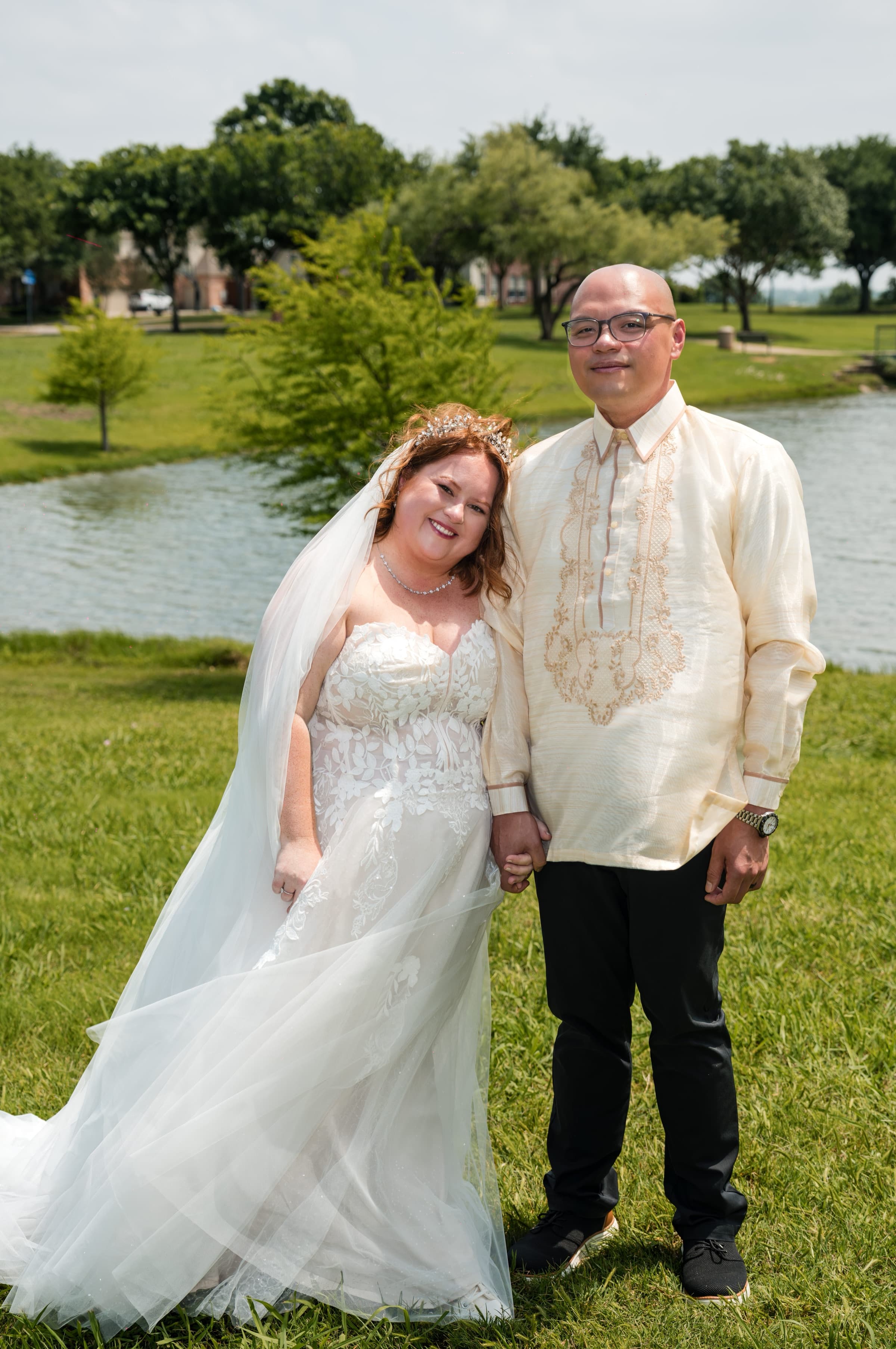 Dallas wedding photography — couple portrait at sunset, golden hour DFW