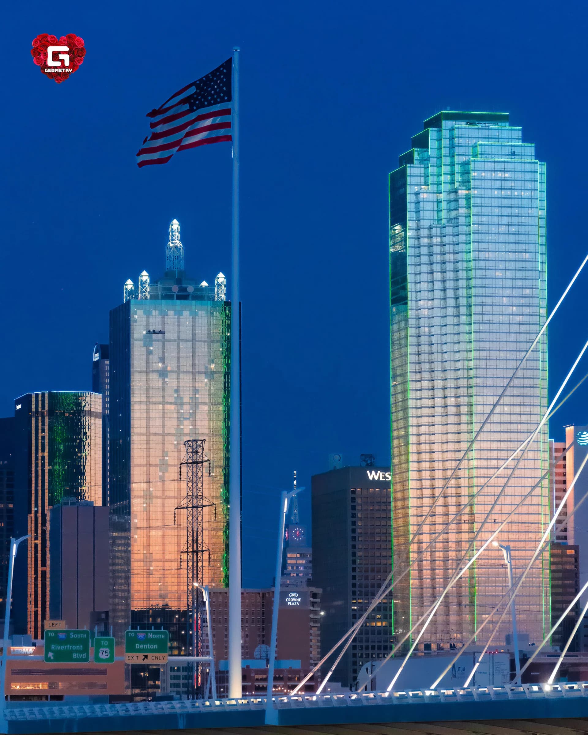 Downtown Dallas evening street portrait by Geometry Media — photograph 12