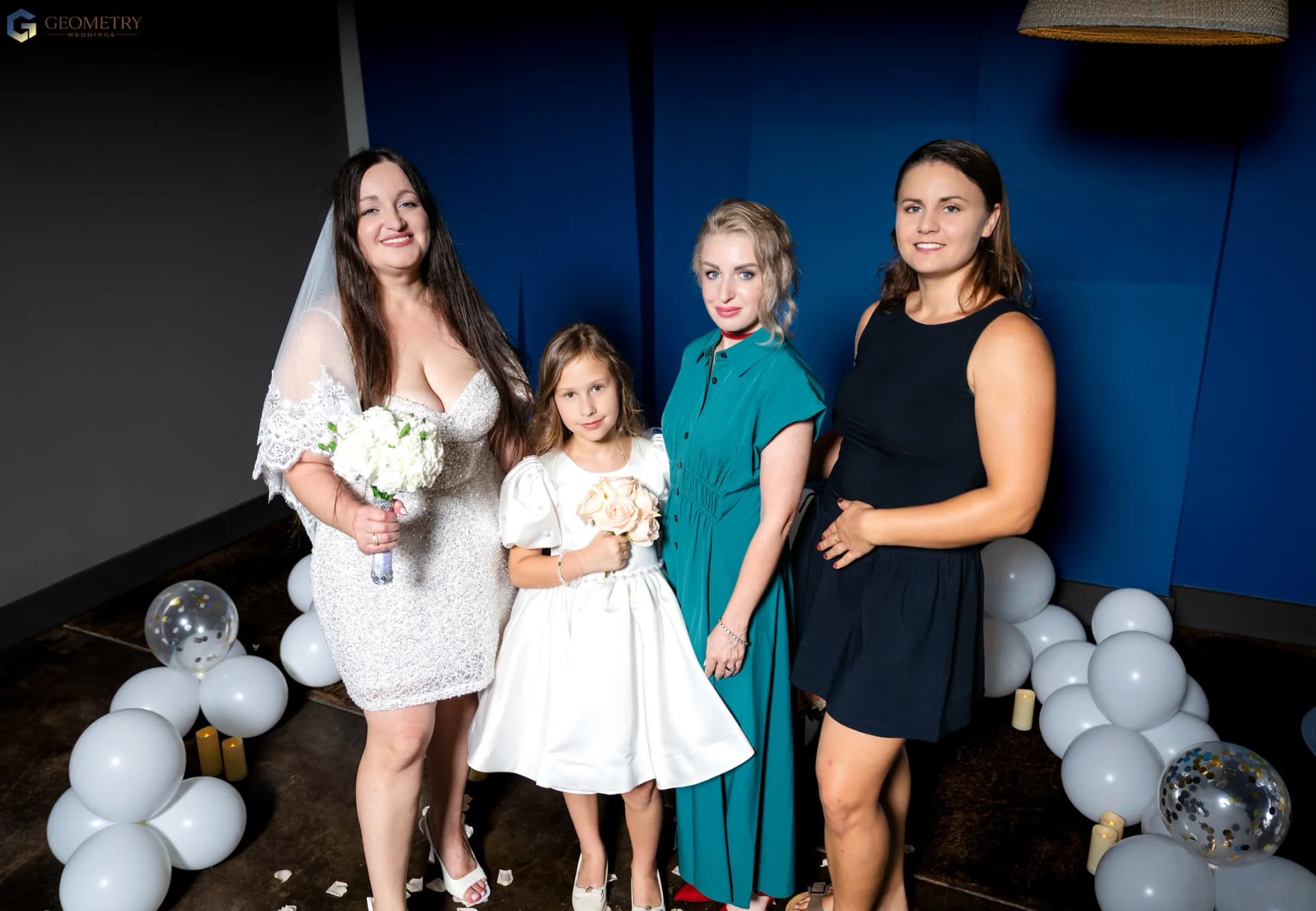 Valentina and Shaiq with family after their ceremony