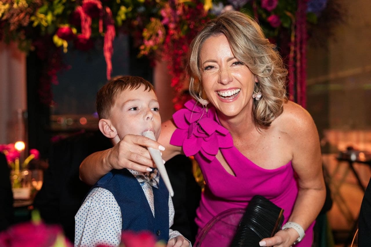 Reception candid at luxury Dallas hotel wedding